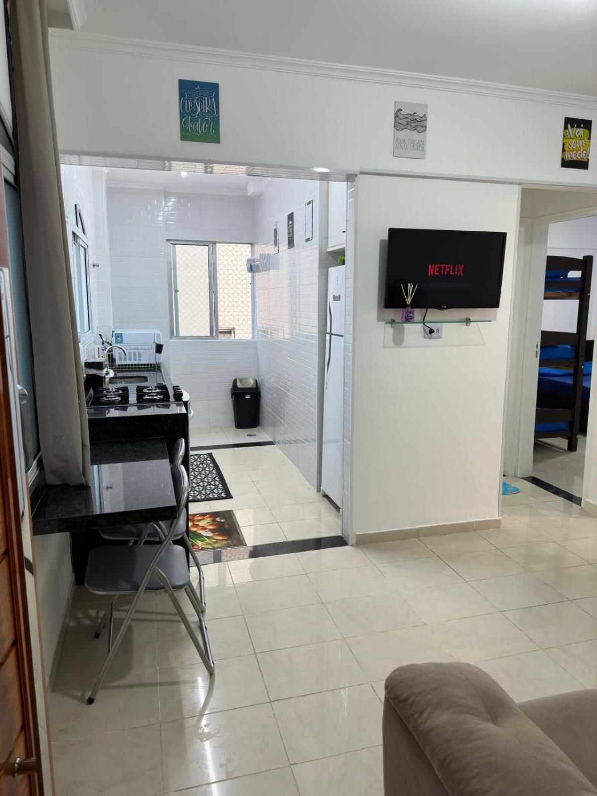 Apartamento Frente Ao Mar Com Varanda E Piscina Praia Grande  Exterior photo